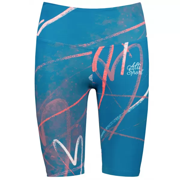  Dámské legíny nad kolena premium ALTISPORT VOJ/ALW082LEG02 PETROLEJOVÁ 