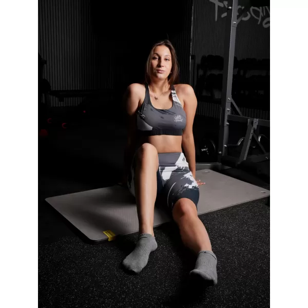  Dámské legíny nad kolena premium ALTISPORT VOJ/ALW081LEG02 ČERNÁ-ŠEDÁ 