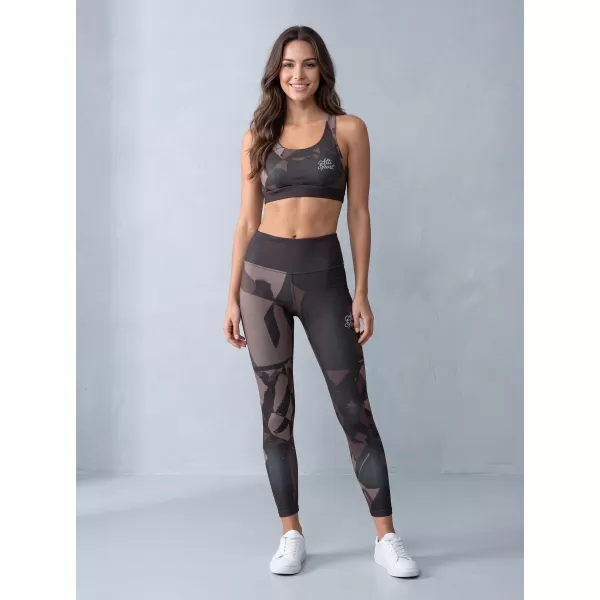 Dámské dlouhé legíny premium ALTISPORT VOJ/ALW080LEG01 TMAVĚ HNĚDÁ 