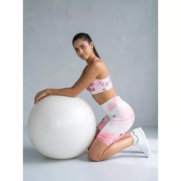  Dámské legíny nad kolena premium ALTISPORT VOJ/ALW083LEG02 BÍLORŮŽOVÁ 