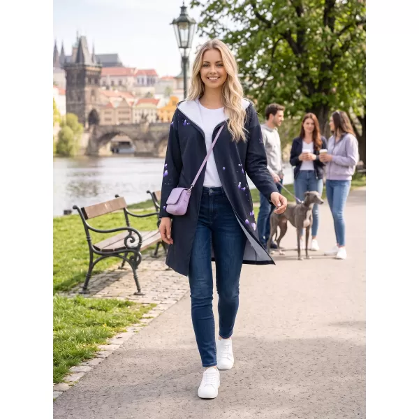  Dámský kardigan premium ALTISPORT VOJ/ALW077MI07 ČERNÁ-FIALOVÁ 