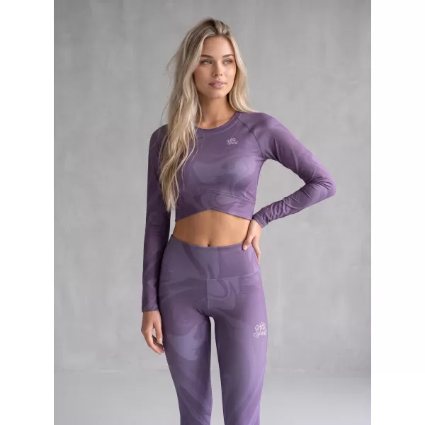  Dámské dlouhé legíny premium ALTISPORT VOJ/ALW072LEG01 FIALOVÁ 