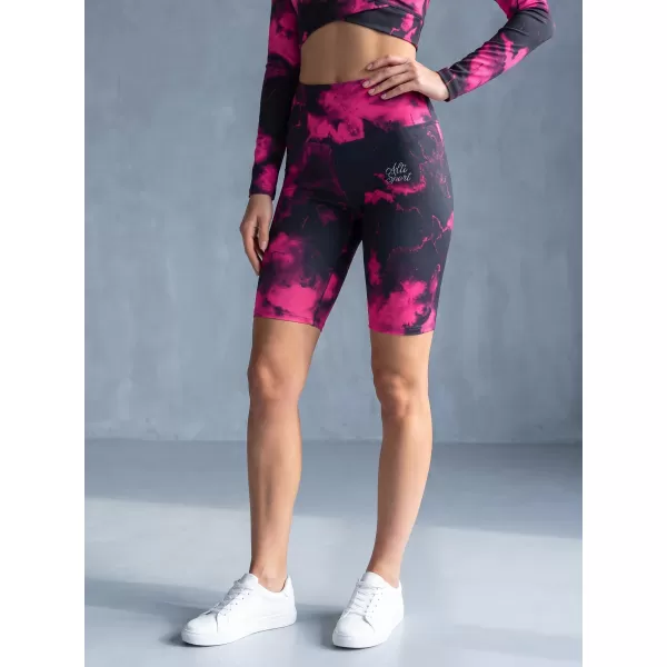  Dámské legíny nad kolena premium ALTISPORT VOJ/ALW066LEG02 ČERNORŮŽOVÁ 