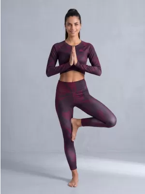 Dámské dlouhé legíny premium ALTISPORT VOJ/ALW072LEG01 WINE-RED