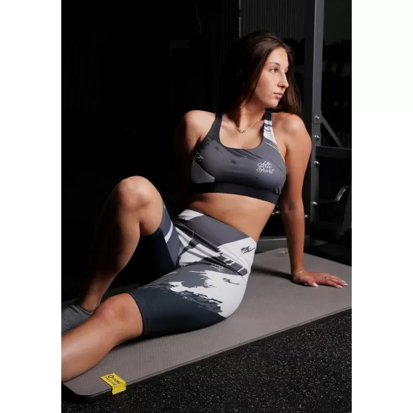  Dámské legíny nad kolena premium ALTISPORT VOJ/ALW081LEG02 ČERNÁ-ŠEDÁ 