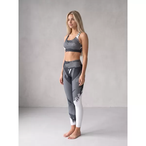  Dámské dlouhé legíny premium ALTISPORT VOJ/ALW081LEG01 ČERNÁ-ŠEDÁ 