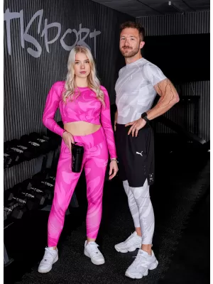 Pánské sportovní legíny dlouhé premium ALTISPORT VOJ/ALM072LEG01 GRAY