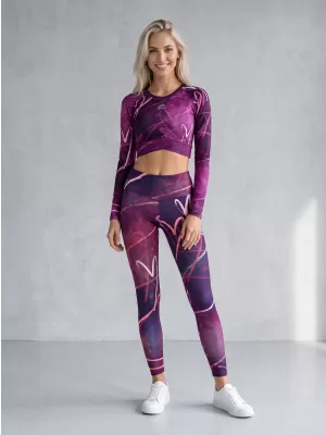 Dámské dlouhé legíny premium ALTISPORT VOJ/ALW082LEG01 FIALOVÁ