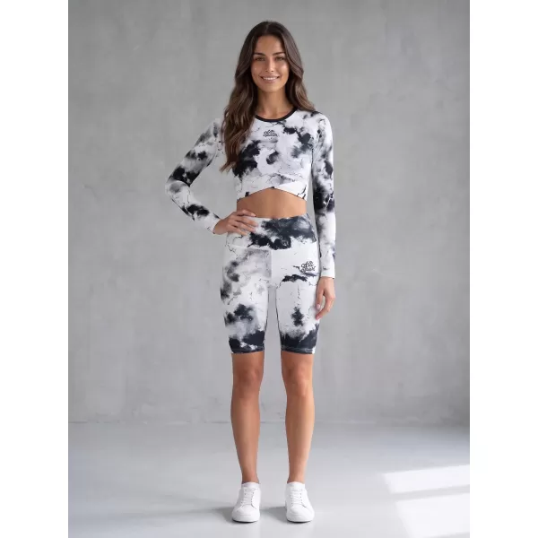  Dámské legíny nad kolena premium ALTISPORT VOJ/ALW066LEG02 BÍLOČERNÁ 