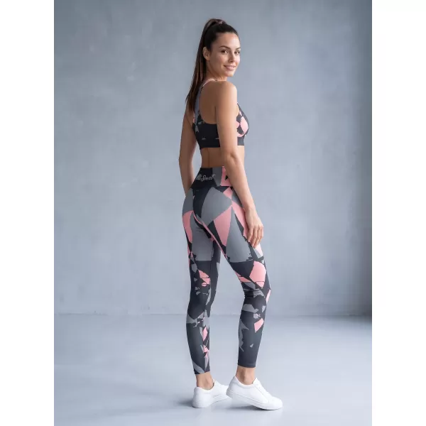  Dámské dlouhé legíny premium ALTISPORT VOJ/ALW080LEG01 ČERNÁ-LOSOSOVÁ 