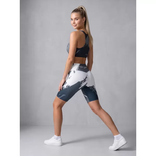  Dámské legíny nad kolena premium ALTISPORT VOJ/ALW081LEG02 ČERNÁ-ŠEDÁ 