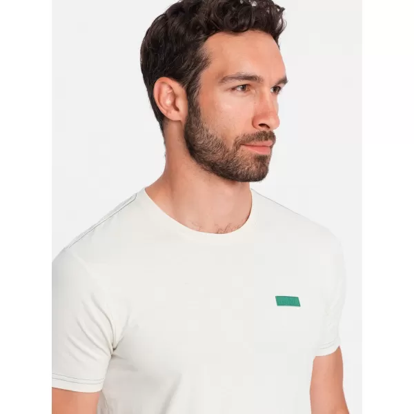  Pánské triko OMBRE OM-TSCT-0151 WHITE 