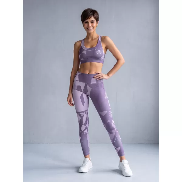  Dámské dlouhé legíny premium ALTISPORT VOJ/ALW080LEG01 ŠEDO-FIALOVÁ 