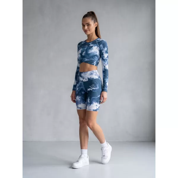  Dámské legíny nad kolena premium ALTISPORT VOJ/ALW066LEG02 TMAVĚ MODRÁ 
