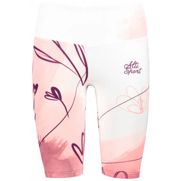  Dámské legíny nad kolena premium ALTISPORT VOJ/ALW083LEG02 BÍLORŮŽOVÁ 