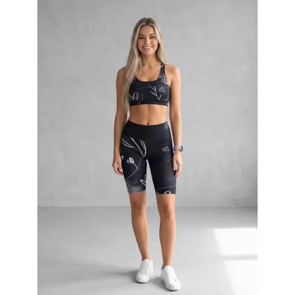  Dámské legíny nad kolena premium ALTISPORT VOJ/ALW083LEG02 ČERNOBÍLÁ 