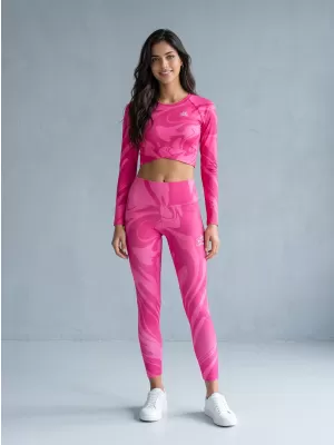Dámské dlouhé legíny premium ALTISPORT VOJ/ALW072LEG01 HOT-PINK