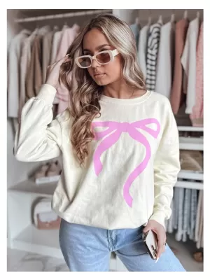 Dámská mikina oversize DSTREET SOFTTIE BÉŽOVÁ