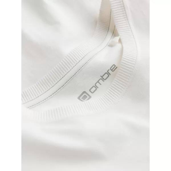  Pánské triko OMBRE OM-TSCT-0151 WHITE 