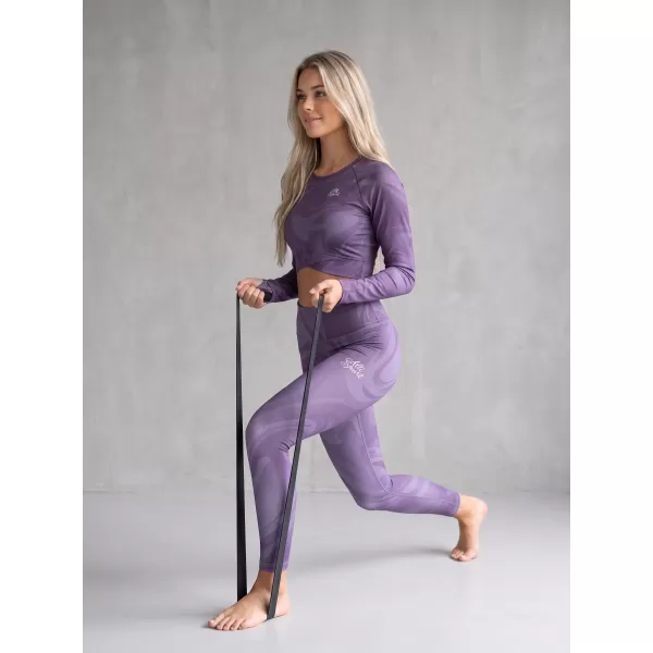  Dámské dlouhé legíny premium ALTISPORT VOJ/ALW072LEG01 FIALOVÁ 