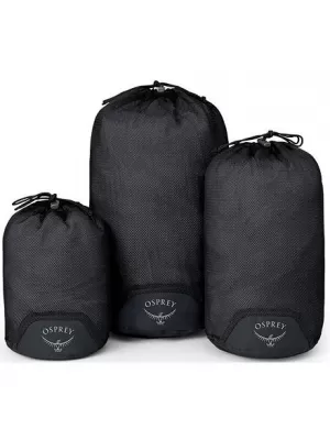 Sada cestovních vaků OSPREY DAYLITE MESH STUFF SACKS BLACK
