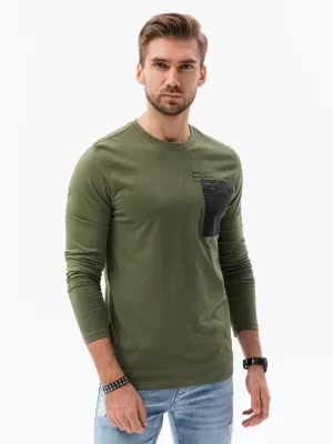 Pánské triko OMBRE L130 OLIVE