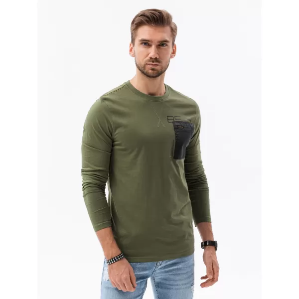 Pánské triko OMBRE L130 OLIVE 