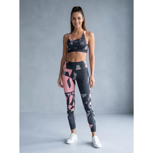  Dámské dlouhé legíny premium ALTISPORT VOJ/ALW080LEG01 ČERNÁ-LOSOSOVÁ 