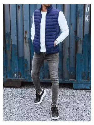 Pánská vesta DSTREET TMAVĚ MODRÁ