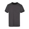 Pánské triko BY BASIC BB022 CHARCOAL/BLACK