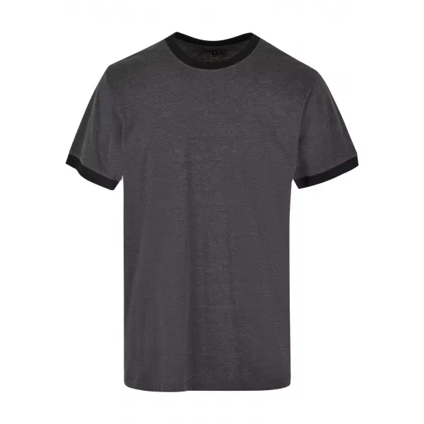  Pánské triko BY BASIC BB022 CHARCOAL/BLACK 