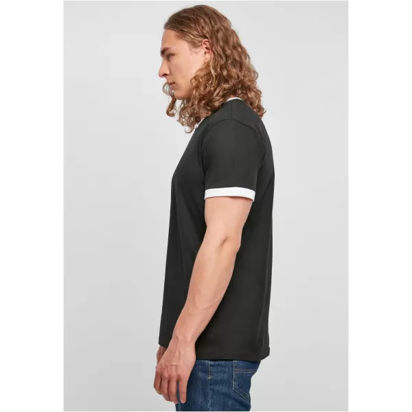 Pánské triko BY BASIC BB022 BLACK/WHITE 