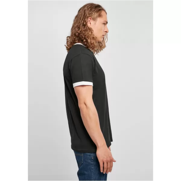  Pánské triko BY BASIC BB022 BLACK/WHITE 