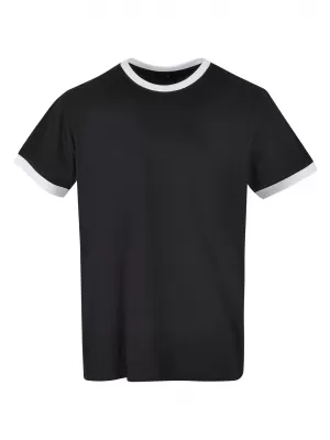 Pánské triko BY BASIC BB022 BLACK/WHITE