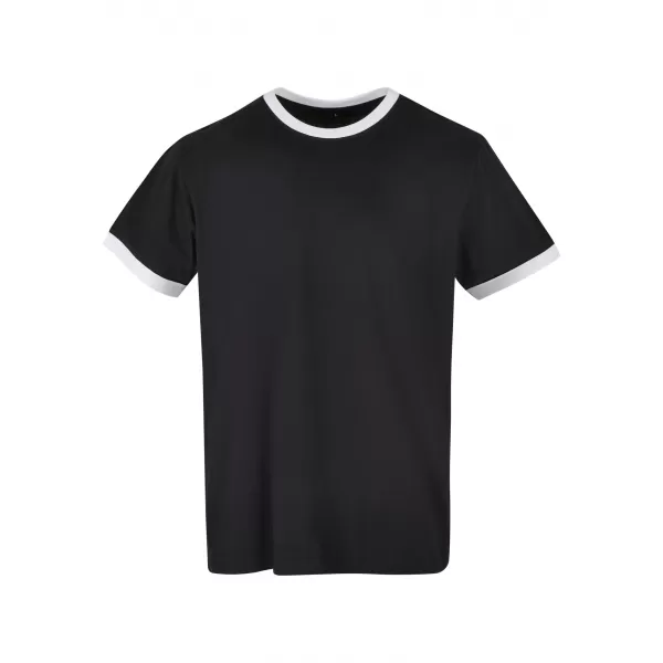  Pánské triko BY BASIC BB022 BLACK/WHITE 