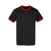 Pánské triko BY BASIC BB022 BLACK/CITY RED