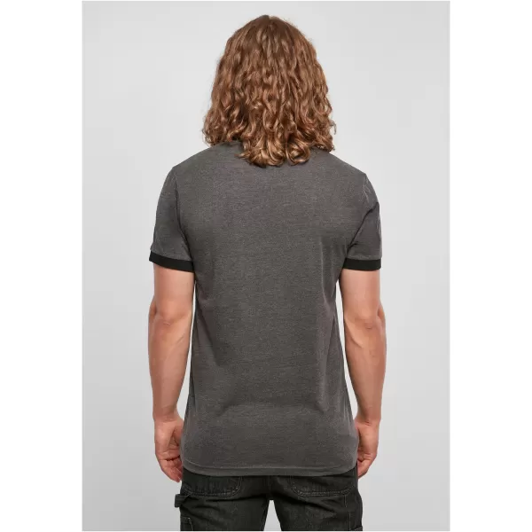  Pánské triko BY BASIC BB022 CHARCOAL/BLACK 