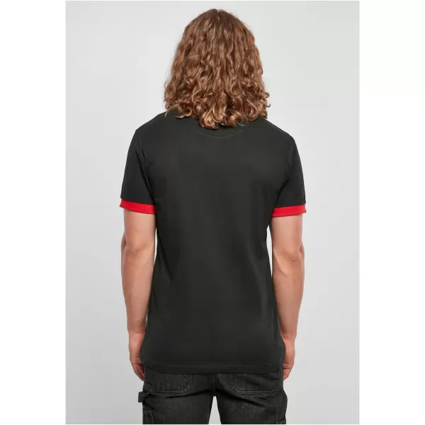 Pánské triko BY BASIC BB022 BLACK/CITY RED 