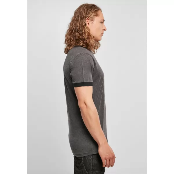  Pánské triko BY BASIC BB022 CHARCOAL/BLACK 
