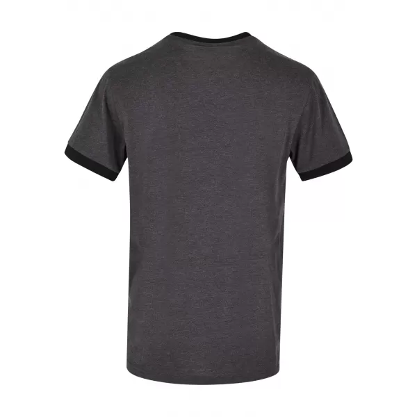  Pánské triko BY BASIC BB022 CHARCOAL/BLACK 