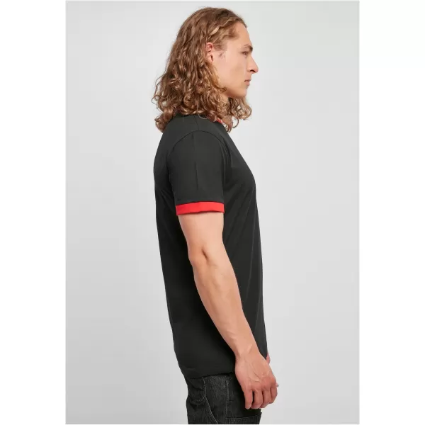  Pánské triko BY BASIC BB022 BLACK/CITY RED 