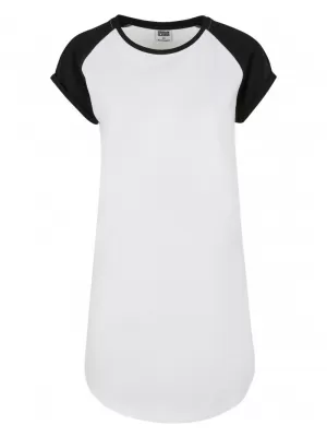 Dámské šaty URBAN CLASSICS TB5030 WHITE/BLACK