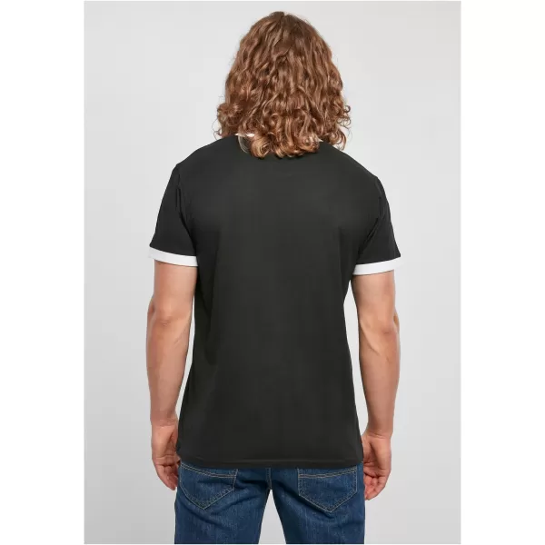  Pánské triko BY BASIC BB022 BLACK/WHITE 