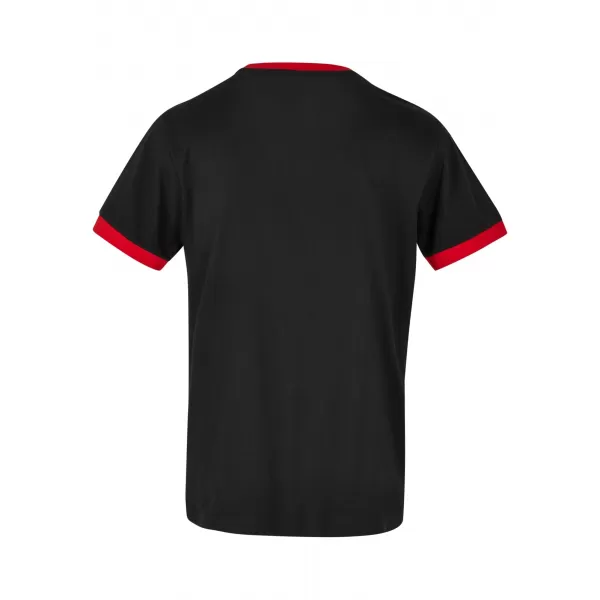  Pánské triko BY BASIC BB022 BLACK/CITY RED 