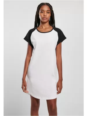 Dámské šaty URBAN CLASSICS TB5030 WHITE/BLACK