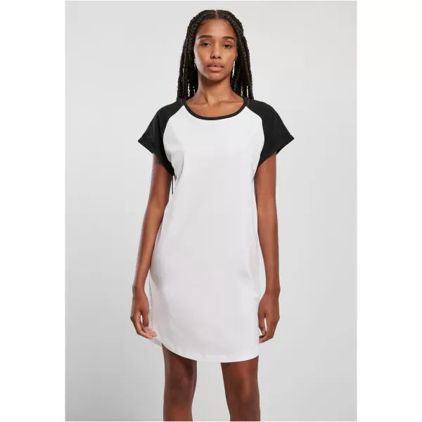  Dámské šaty URBAN CLASSICS TB5030 WHITE/BLACK 