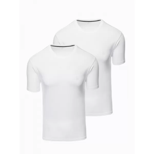  Pánské triko OMBRE OM-TSBS-0232 WHITE/WHITE 