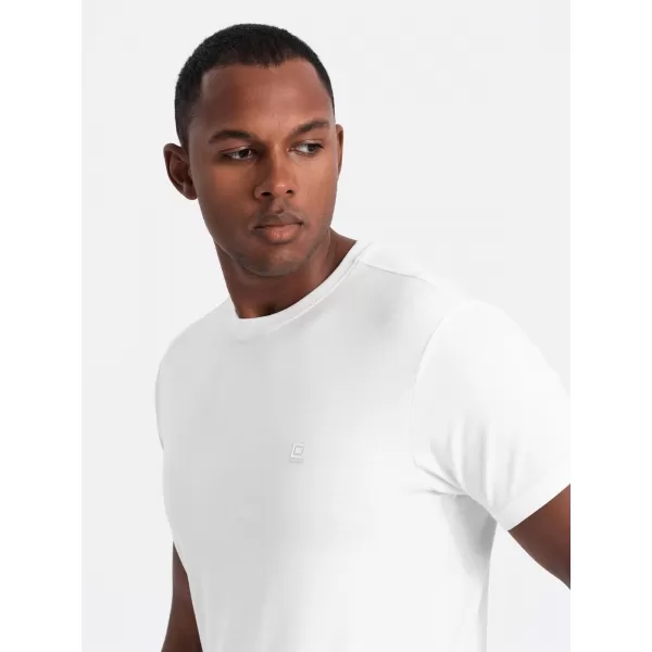  Pánské triko OMBRE OM-TSBS-0232 WHITE/WHITE 