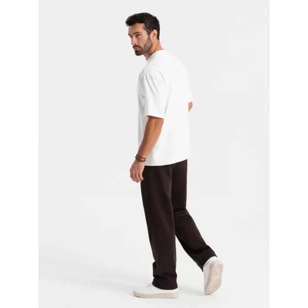  Pánské triko OMBRE OM-TSBC-0234 CREAM 