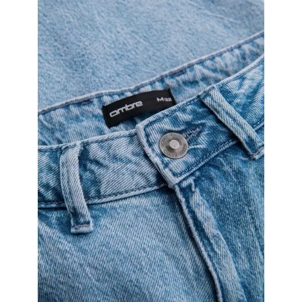  Pánské džíny OMBRE OM-PADP-0225 LIGHT BLUE 